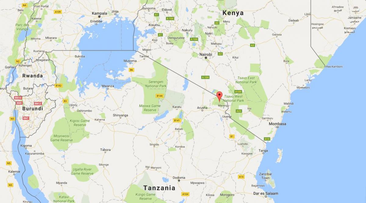 tanzània ubicació en el mapa del món