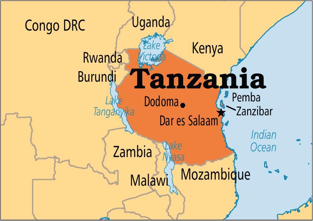 Mapa de dar es salaam, tanzània