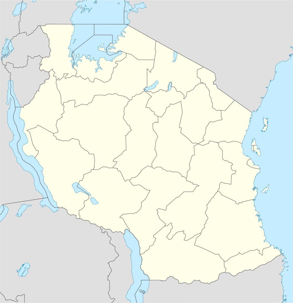Mapa de tanzània vector