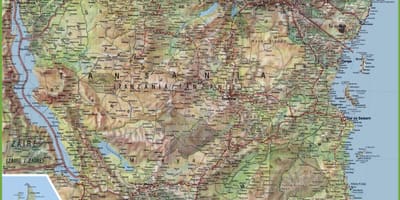 Mapa detallat de tanzània