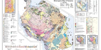 Geologia i minerals mapa de tanzània