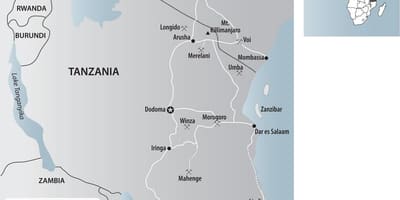 Mapa de tanzània mines d'or