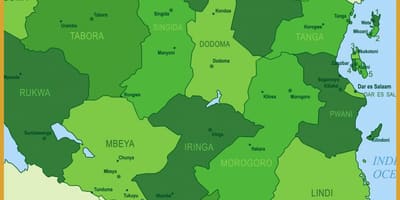 Mapa de vegetació tanzània