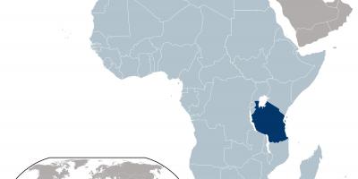 Tanzània mapa de localització