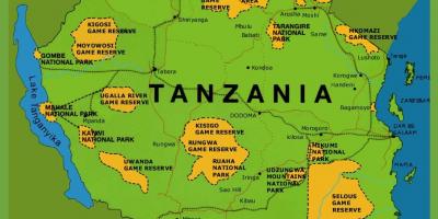 Un mapa de tanzània